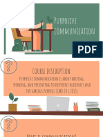 Introduction in Purposive Communication