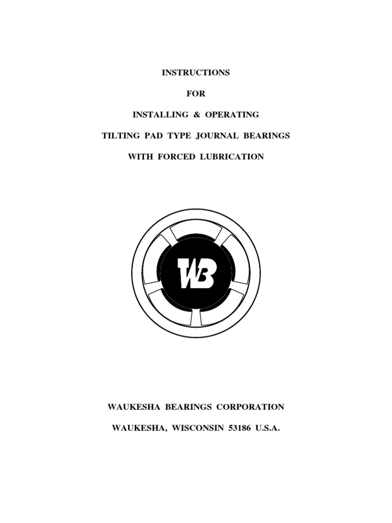 Journal Bearing Installation Guide | PDF | Bearing (Mechanical) | Machines