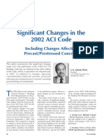 Significant Changes in The 2002 ACI Code