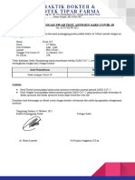 Surat Keterangan Swab Test Antigen Sars Covid-19: Jenis Pemeriksaan Hasil