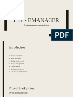 Fyp - Emanager: Event Management Web Application
