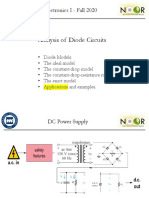 Analysis of Diode Circuits: Electronics I - Fall 2020