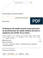 ZHANG, W. Et Al. Mental Health and Psychosocial Problems of