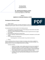 Module 1 Monetary System and Financial System Overview