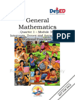 General Mathematics: Quarter 1 - Module 10: Intercepts, Zeroes and Asymptotes of Rational Functions