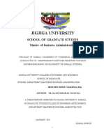 Jigjiga University: School of Graduate Studies Master of Business Administration