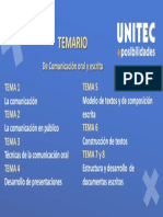 Temario - Comunicacion Oral y Escrita - Unitec