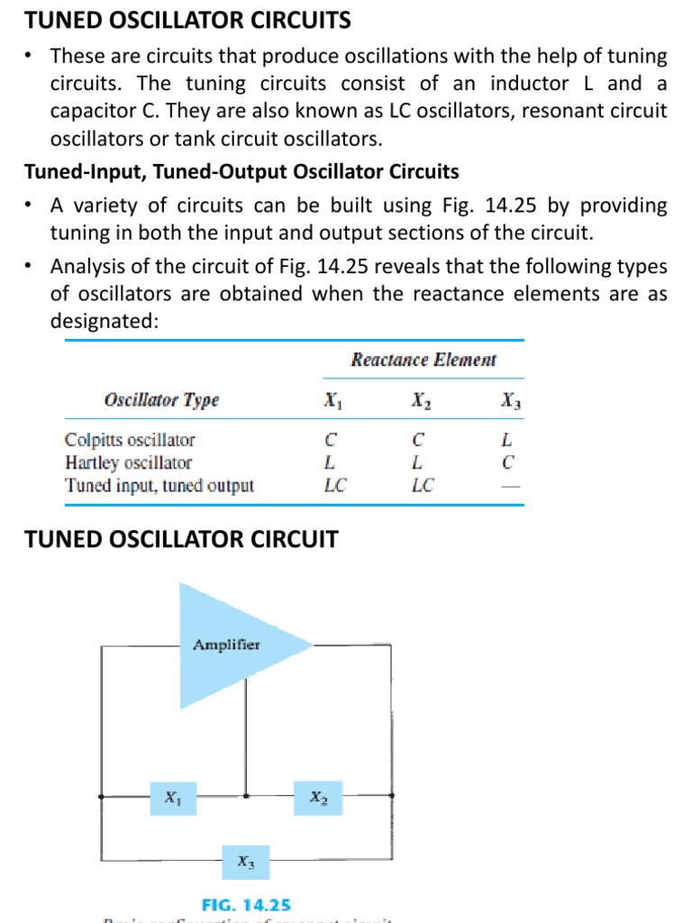 Lesson 3 Tuned Oscillators PDF Inductor Inductance