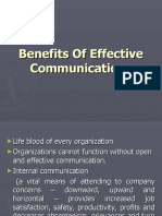Benefits of Effective Communications