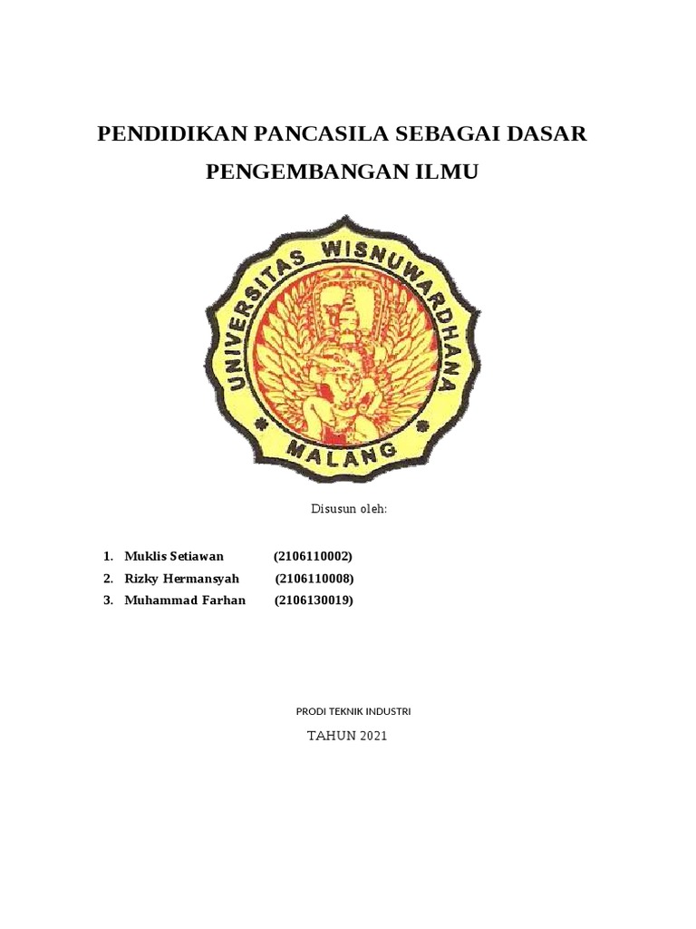 Kelompok E - Pancasila Sebagai Dasar Pengembangan Ilmu | PDF | Sejarah