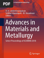 Advances in Materials and Metallurgy: A. K. Lakshminarayanan Sridhar Idapalapati M. Vasudevan