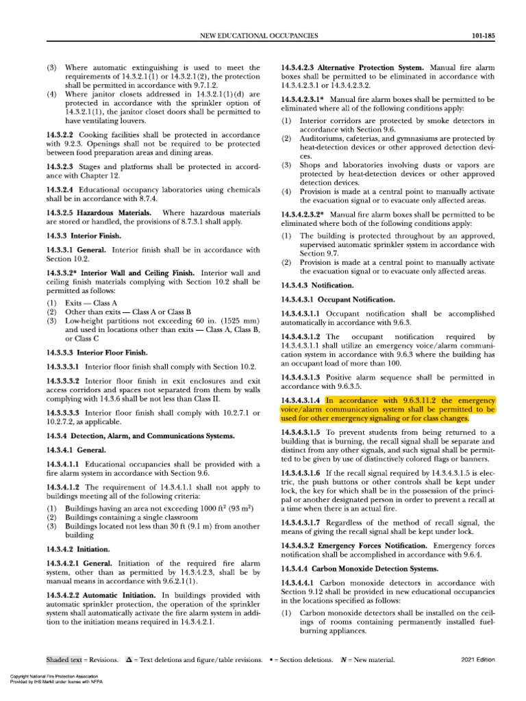 Nfpa 101 14.3.4.3.1.4 | PDF
