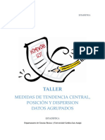 Taller: Medidas de Tendencia Central, Posición Y Dispersion Datos Agrupados