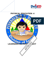 Physical Education 4 Quarter 2: Learning Activity Sheet