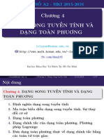 DSA2 - HK1 - 15-16 - Chuong 4 - Dang Song Tuyen Tinh Va Dang Toan Phuong