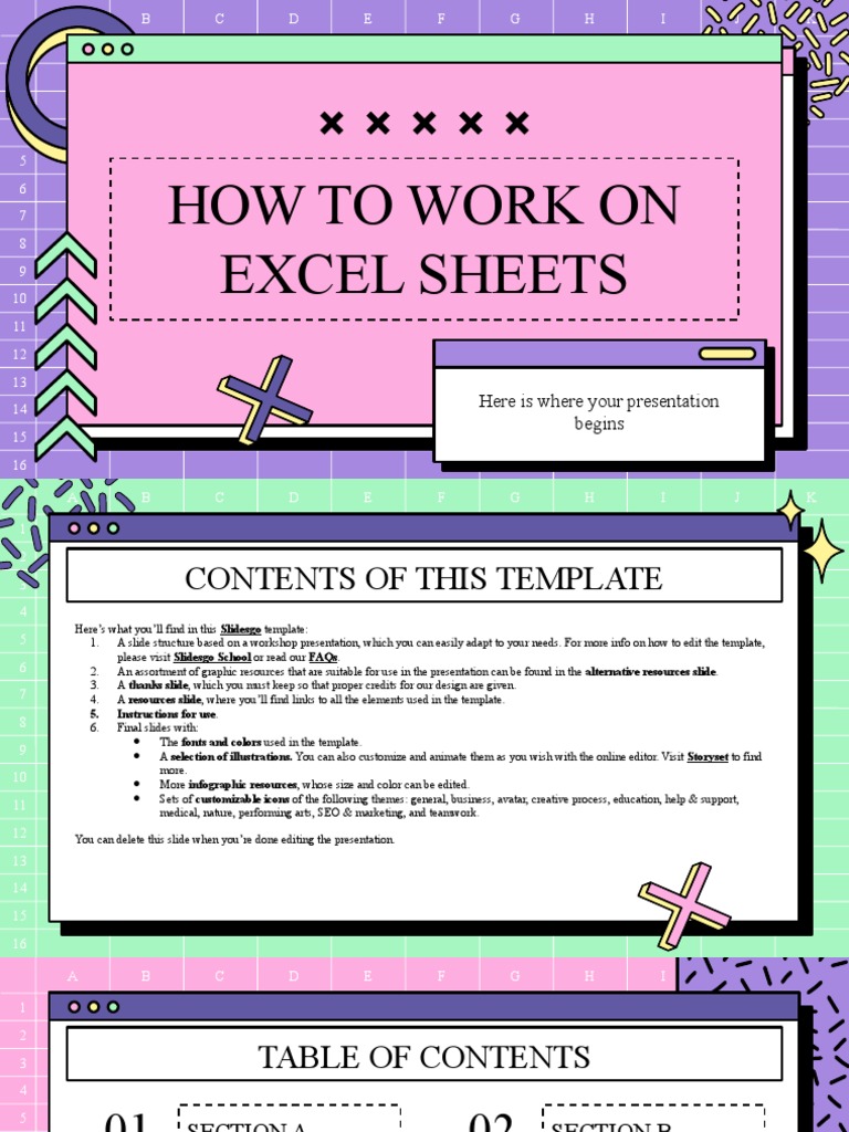 How To Work On Excel Sheets Workshop by Slidesgo | PDF | Mercury ...