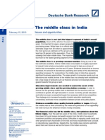 Indian Middle Class- Deutche Bank Report