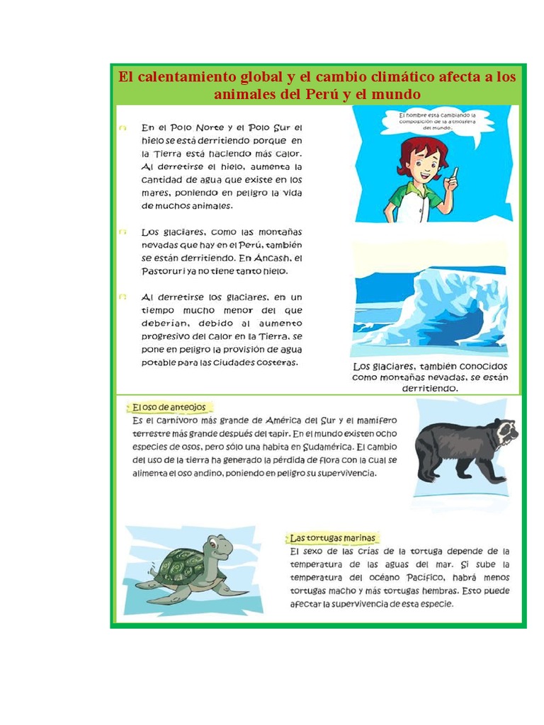 El Calentamiento Global y El Cambio Climático Afecta A Los Animales Del ...