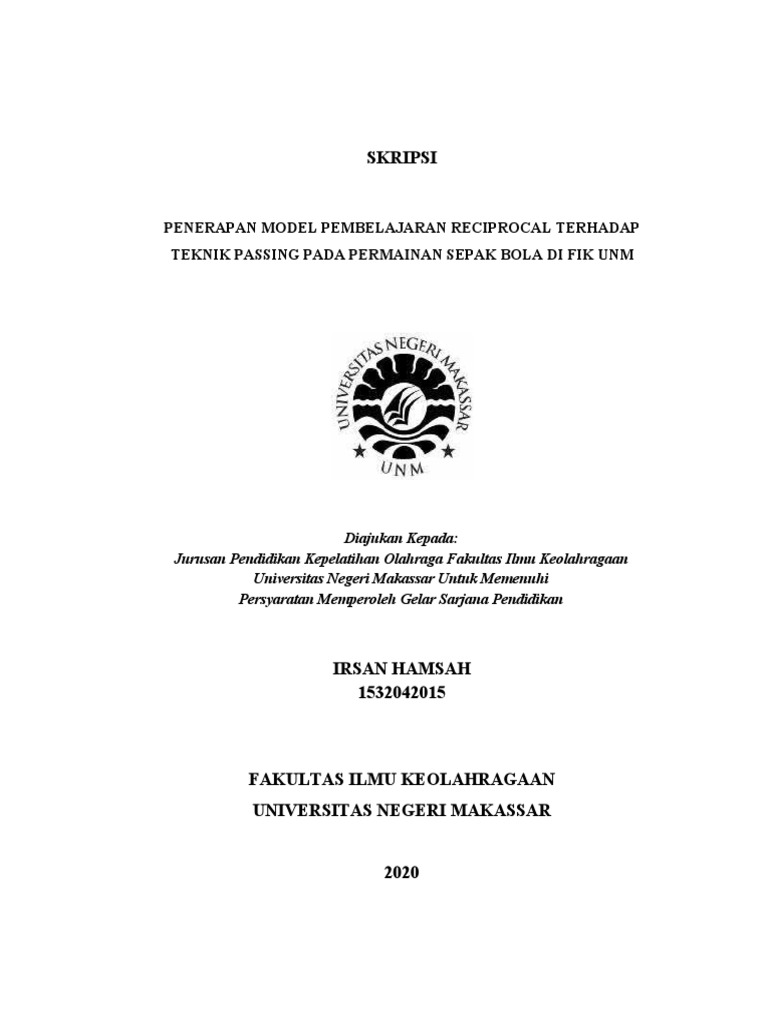 Penerapan Model Reciprocal di Sepak Bola | PDF