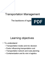 Transportation Management: Understanding Modes, Costs, and Planning