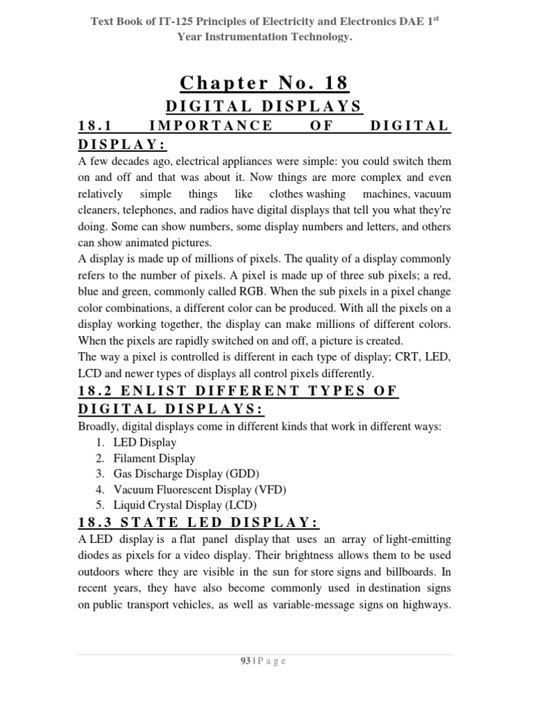 Digital Displays An Overview of Common Display Technologies Used in
