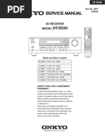 Service Manual Service Manual: Av Receiver Model