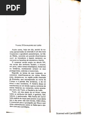 Yvain Cavaleiro Do Leão | PDF