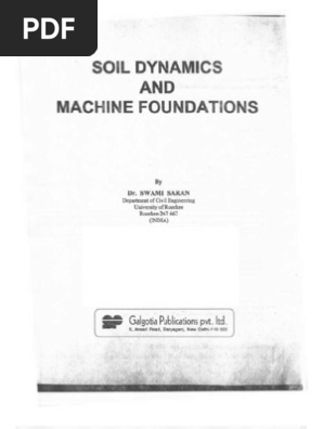 Soil Dynamics And Machine Foundations Swami Saran 2 Earthquakes Elasticity Physics