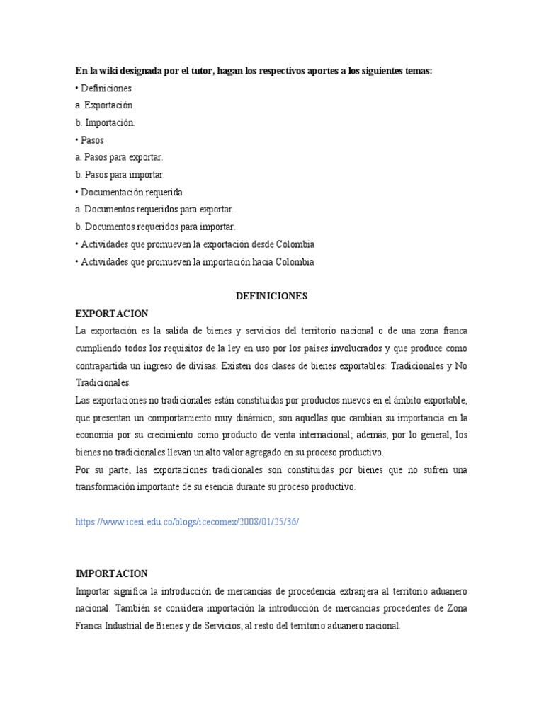 Guía de Importación y Exportación en Colombia | PDF | El comercio ...