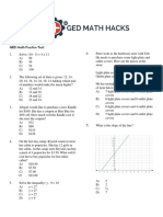 GED Math Practice Test 1