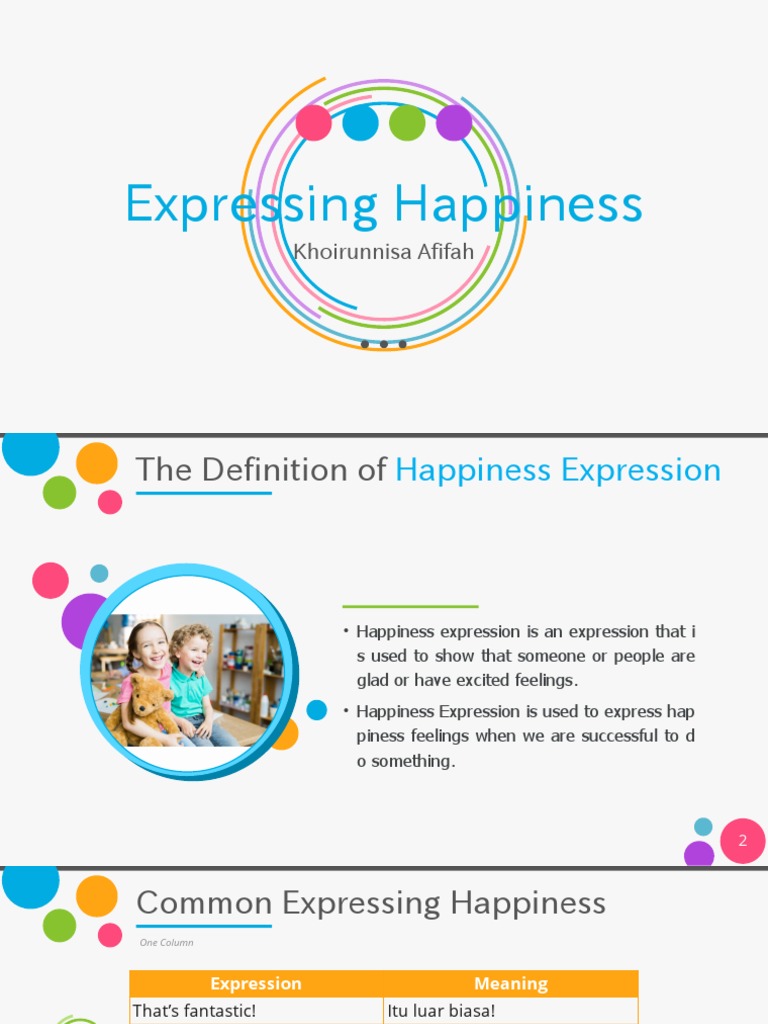 Expressions of Happiness Explained | PDF
