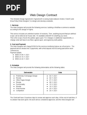 Web Design Contract