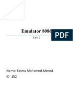 Emulator 8086: Name: Fatma Mohamed Ahmed ID: 152