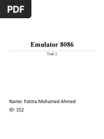 Emulator 8086: Name: Fatma Mohamed Ahmed ID: 152