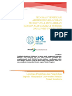 Parameter Verifikasi Administrasi Dokumen Laporan P2M PNBP UNS 2020