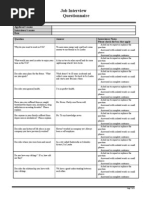 Download Job Interview Questionnaire by thilangaj SN53722318 doc pdf