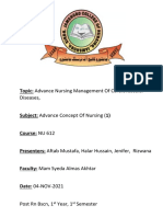 Topic: Advance Nursing Management of Cardiovascular: Diseases