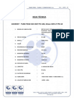 Hoja Técnica: 10190457 - TUBO PEAD ISO-4427 PE-100, 32mm SDR-17 PN-10