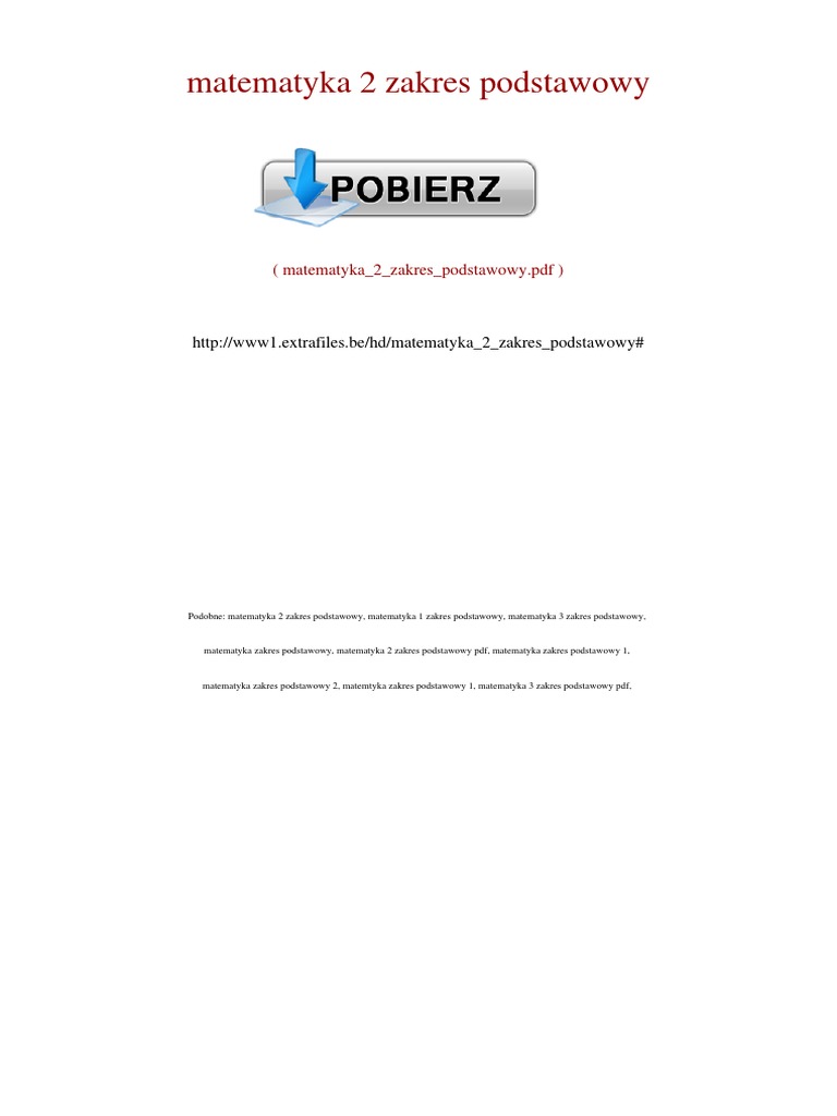 Matematyka 2 Nowa Era Zakres Podstawowy Podręcznik Pdf Matematyka 2 Zakres Podstawowy | PDF