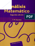 Análisis Matemático - 2da Edición - Tom Apostol