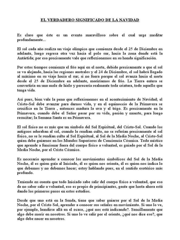 El Verdadero Significado de La Navidad | PDF | Jesús | Alquimia