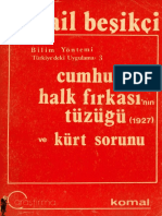 İsmail Beşikçi - Cumhuriyet Halk Fırkası'Nın Tüzüğü (1927) Ve Kürt Sorunu