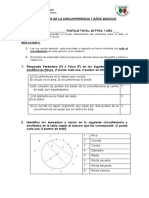 Evaluacion Matemática Circunferencia 7 Años Básicos