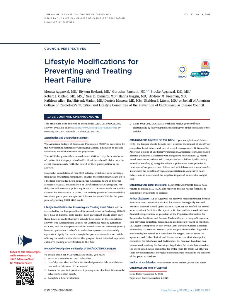 Lifestyle Modifications For Preventing and Treating Heart Failure | PDF ...