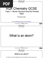 Flashcards - Topic 01 Atomic Structure and The Periodic Table - AQA Chemistry GCSE