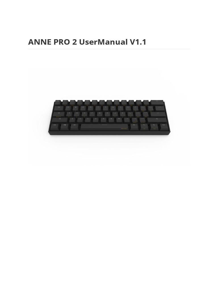 Anne Pro 2 Manual PDF Bluetooth Microsoft Windows