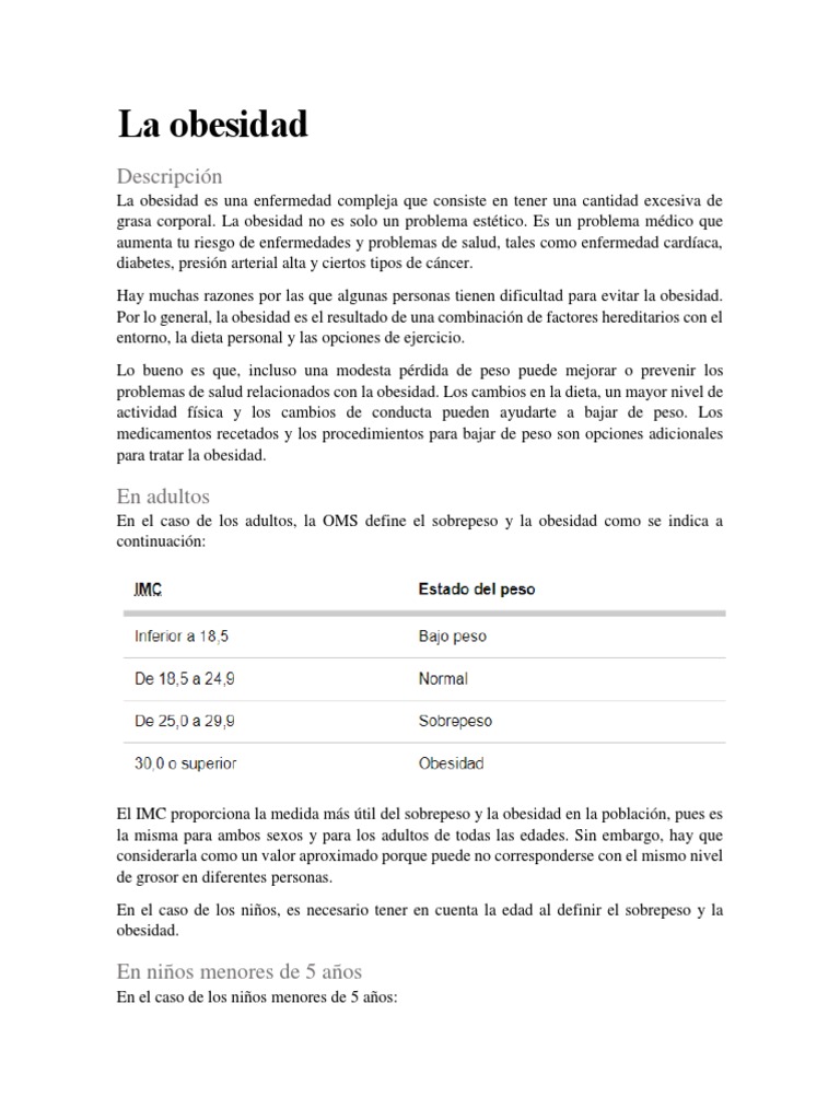 Causas y consecuencias de la obesidad | PDF | Obesidad | Dieta