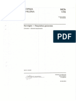 NCh 170-2016 Hormigon Requisitos Generales