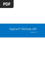 DigiCert SSLTools API Reference v1.0