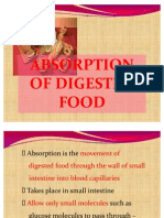 Absorption of Digested Food